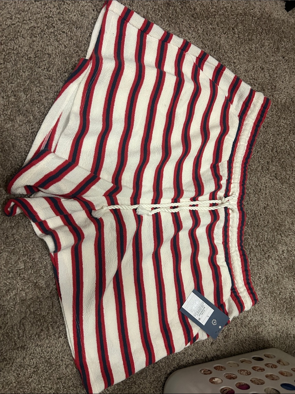 Universal Thread Red Navy Striped Knit Shorts